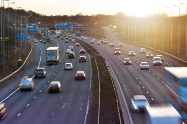 Busy traffic on highway