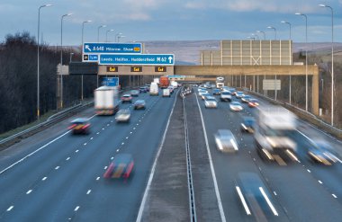 Busy traffic on highway