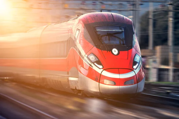 Florence Italië Nov Moderne Italiaanse Hogesnelheidstrein Buurt Van Het Station — Stockfoto