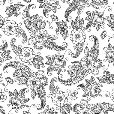 Floral Dikişsiz desen, tekstil baskı.