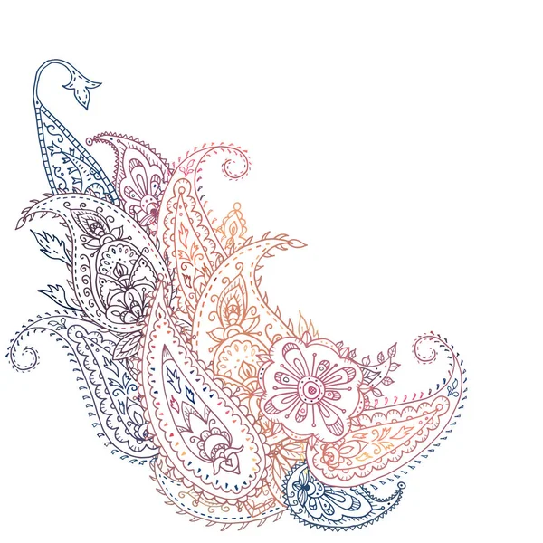Floral paisley lace border — Stock Vector