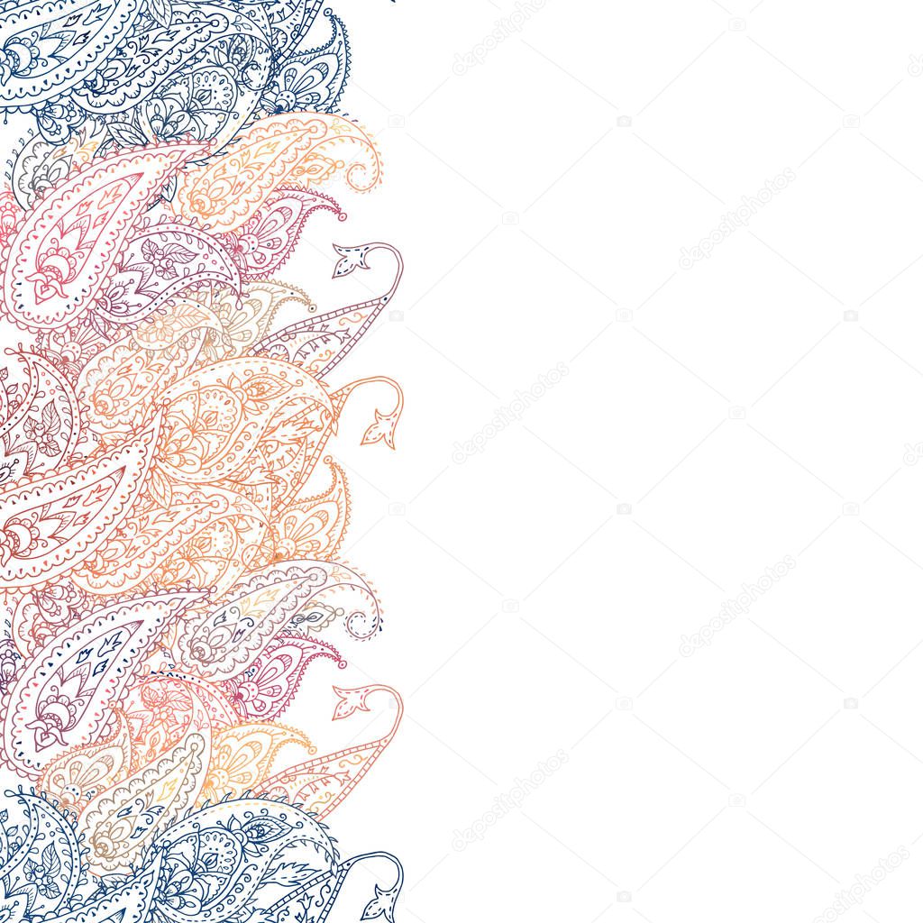 Floral paisley lace border