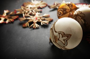 arka plan ile Noel oyuncaklar