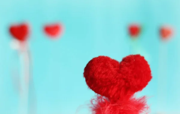 Tarjeta de San Valentín con corazones —  Fotos de Stock