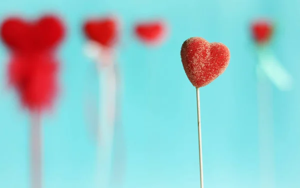 Valentinstag Karte mit Herzen — Stockfoto