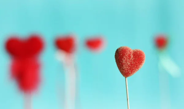 Valentýnské přání se srdcem — Stock fotografie