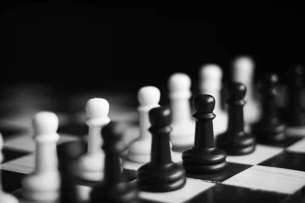 Black White Chess Set — Stock Photo, Image