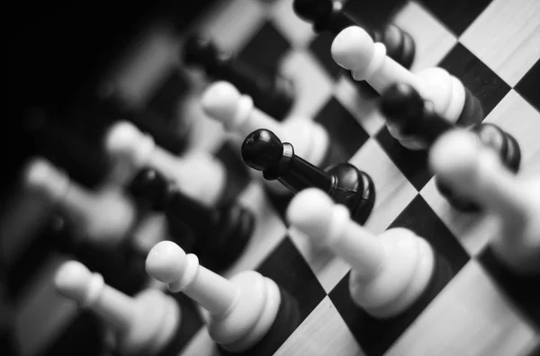 Black White Chess Set — Stock Photo, Image