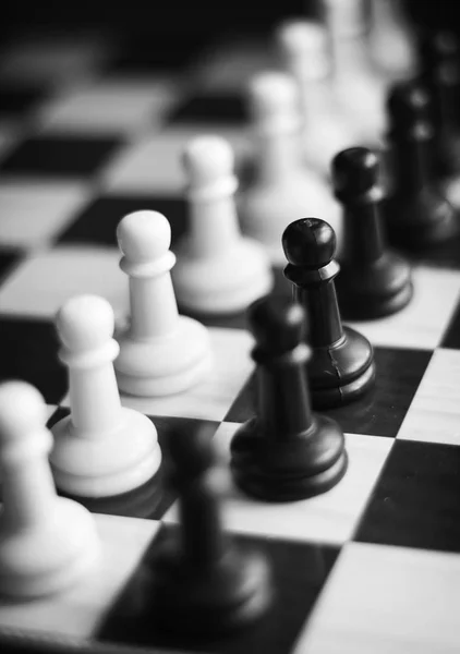 Black White Chess Set — Stock Photo, Image