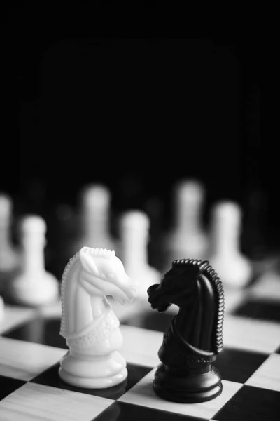 Black and white chess set