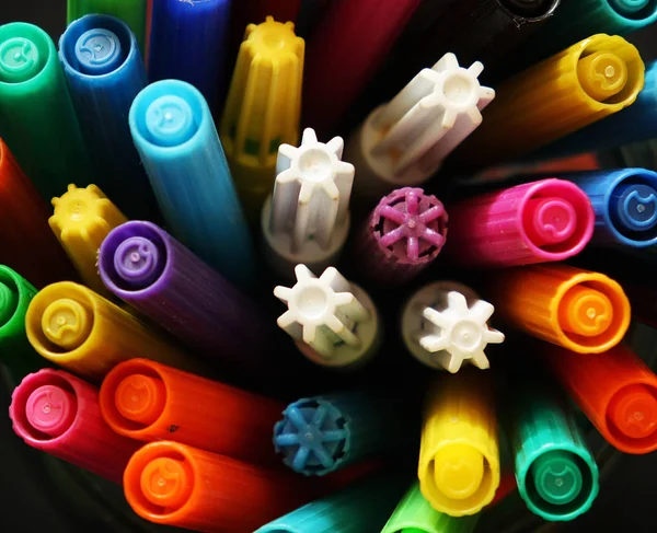 Bel Ensemble Crayons Couleur — Photo
