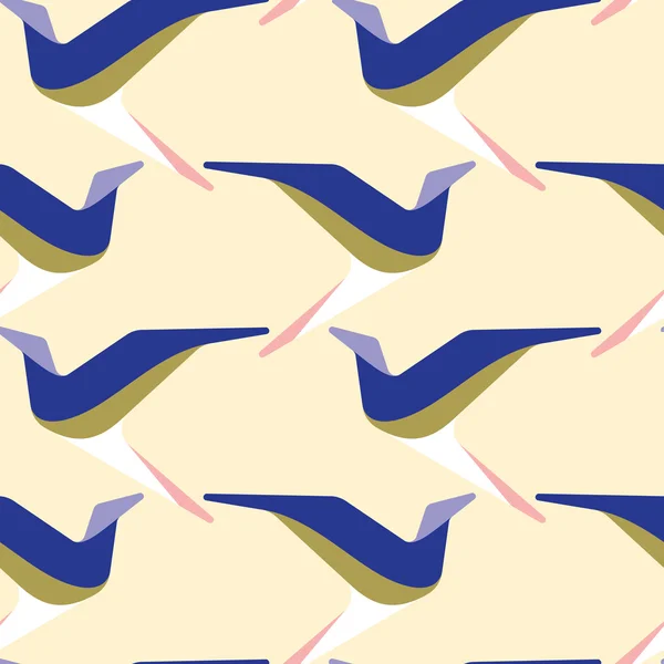 Diseño abstracto y contemporáneo del patrón de superficie sin costuras de las aves — Archivo Imágenes Vectoriales