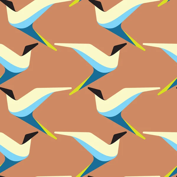 추상적이 고 현대 조류 원활한 표면 패턴 디자인 — 스톡 벡터