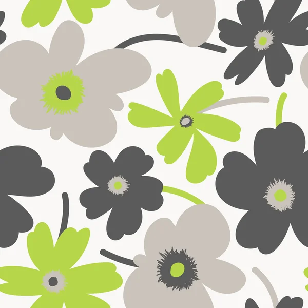 Elegante patrón floral sin costura — Vector de stock