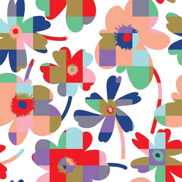 Élégant motif floral sans couture — Image vectorielle