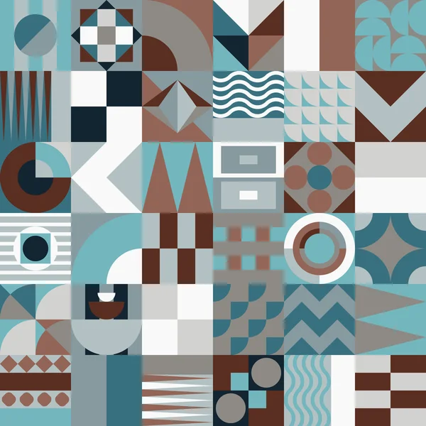 幾何学的なモザイクのシームレスなパターン — ストックベクタ