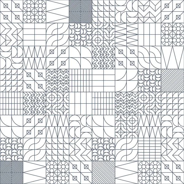 Geometrische Fliesen lineare nahtlose Muster — Stockvektor