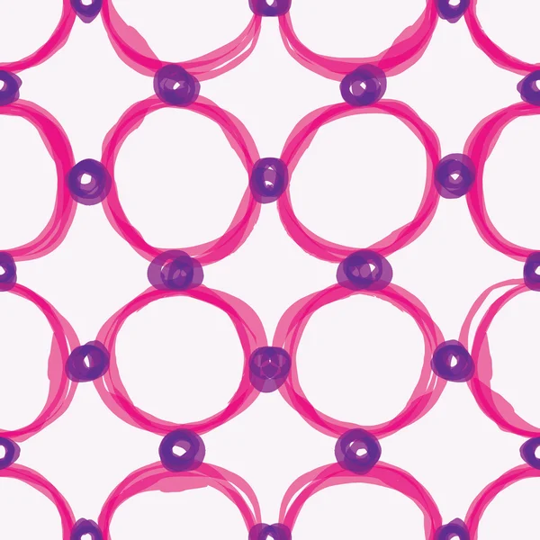 수채화 부주의 서클 완벽 한 패턴 — 스톡 벡터