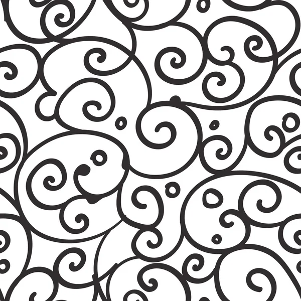 Freehand floral motifs seamless pattern — ストックベクタ