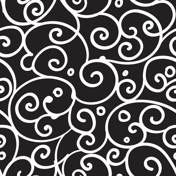 Freehand floral motifs seamless pattern — ストックベクタ