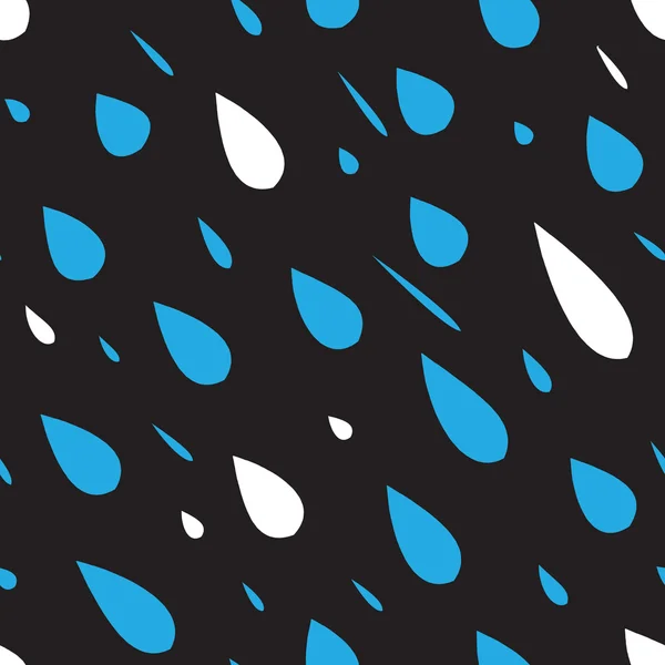 Regnet droppar seamless mönster — Stock vektor