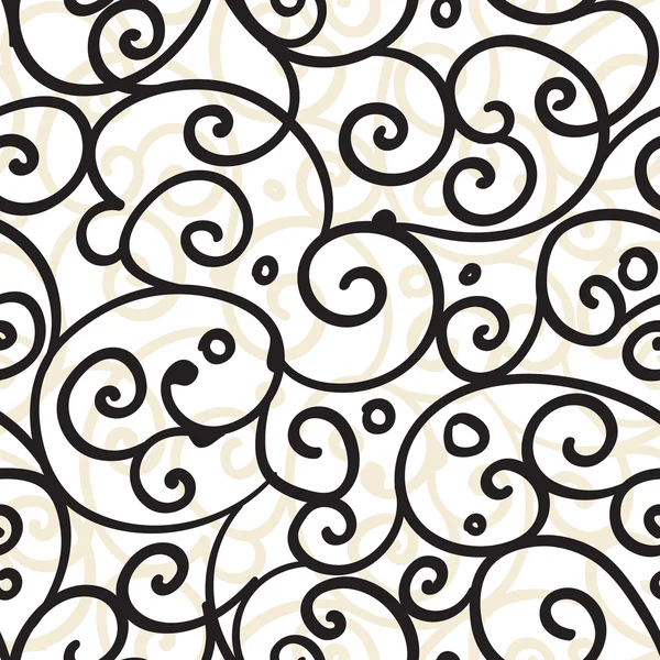 Freehand floral motifs seamless pattern — Διανυσματικό Αρχείο