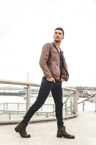 Young Attractive Middle Eastern Man Portrait Istanbul Outdoor Shooting — Stock Photo, Image