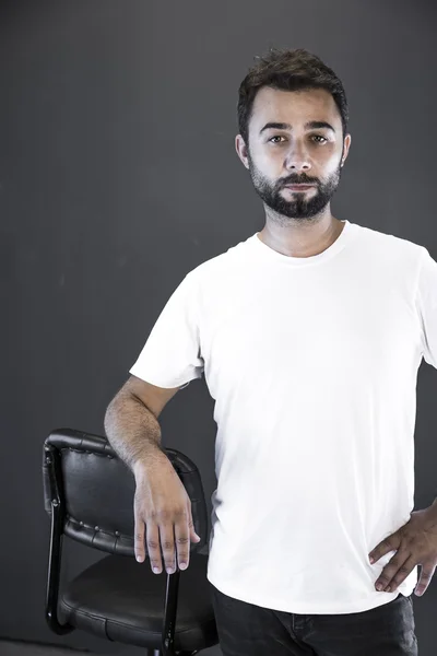 Young handsome man portrayal, conceptual headshot — Stock Photo, Image