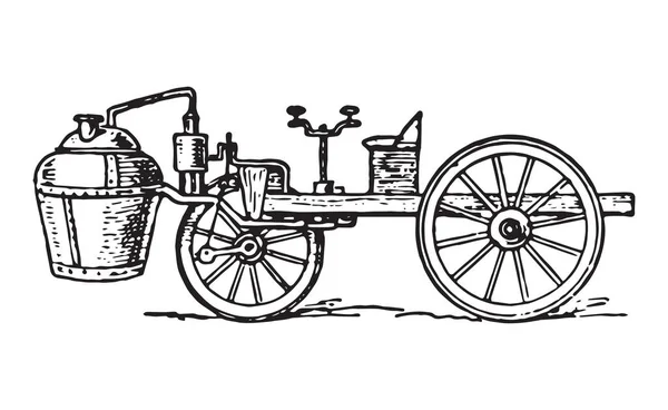 Coche de vapor Cugnot — Archivo Imágenes Vectoriales