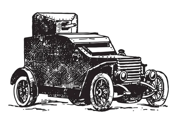 Grabado autocañón vintage — Vector de stock