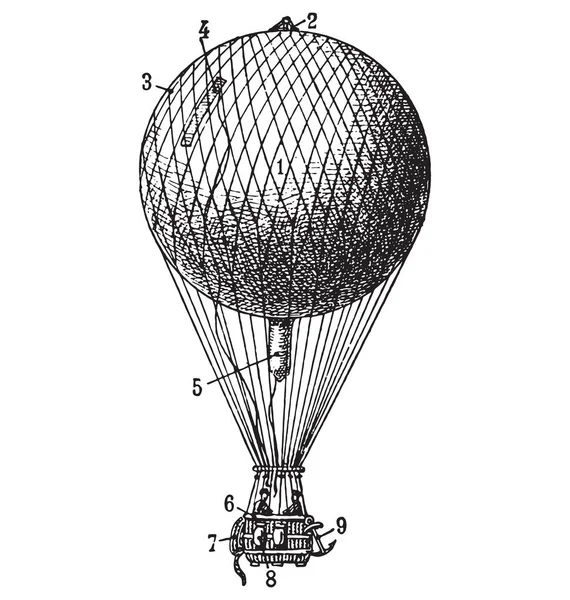 Vintage hava balonu — Stok Vektör
