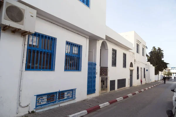 Sidi Bou Said Tunísia Dezembro 2016 Arquitetura Típica Tunisiana Árabe — Fotografia de Stock