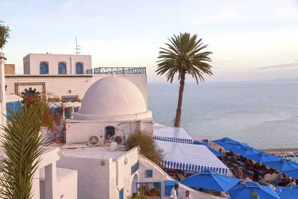 Sidi Bou Saïd Tunisie Décembre 2016 Architecture Typiquement Tunisienne Arabe — Photo