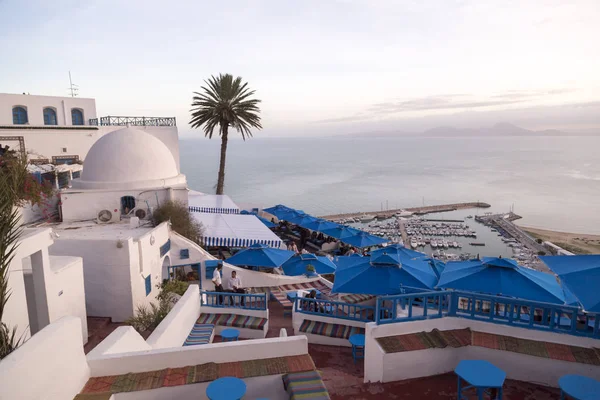 Sidi Bou Said Tunezja Grudnia 2016 Typowe Tunezyjskie Arabska Śródziemnomorskiej — Zdjęcie stockowe