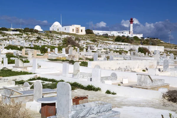 Θέα από την παραλιακή πόλη του Αλ Μαντίγια, Τυνησία Royalty Free Εικόνες Αρχείου