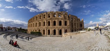 El Jem Ancient roman amphitheater, Tunisia clipart