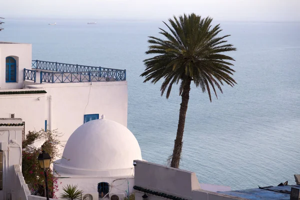 Sidi Bou Said Tunisia Dicembre 2016 Tipica Architettura Tunisina Araba — Foto Stock