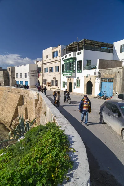 Pohled z města Mahdia v Mahdia governorate, nachází na středomořském pobřeží Tuniska. — Stock fotografie