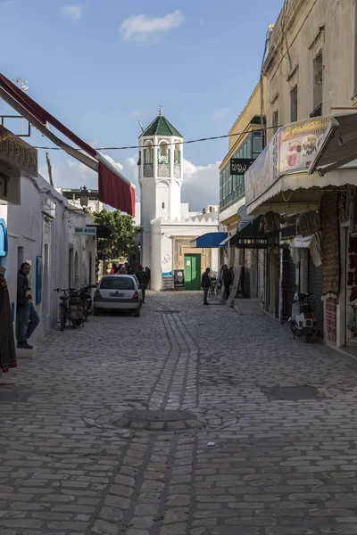 Uitzicht vanaf Mahdia plaats in Mahdia gouvernement, gelegen aan de mediterrane kust van Tunesië. — Stockfoto