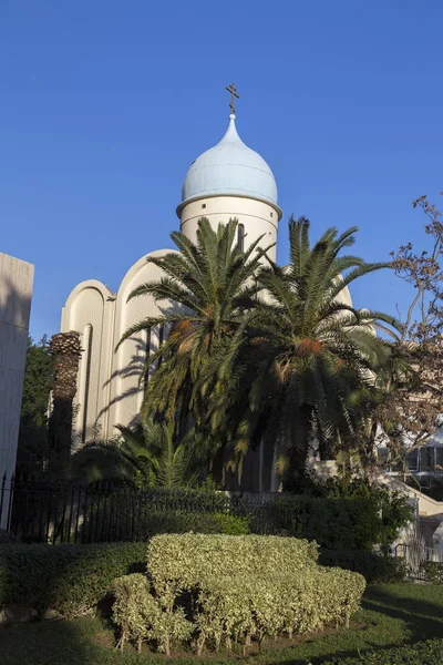 Igreja Ortodoxa Russa, A Igreja da Ressurreição localizada na Avenida Mohammed V, Tunis, Tunísia . — Fotografia de Stock