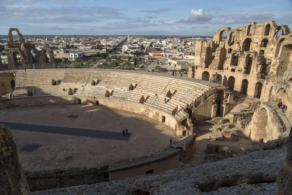 El Jem Antiguo anfiteatro romano, Túnez — Foto de Stock