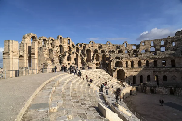 Djem Tunus Aralık 2016 Roman Amphitheater Suçlu Djem Veya Jem — Stok fotoğraf