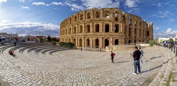 El Jem Antiguo anfiteatro romano, Túnez — Foto de Stock