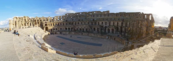 El Jem antik romersk amfiteater, Tunisien — Stockfoto