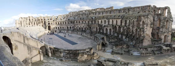 Djem Tunisia December 2016 Roman Amphitheater Thysdrus Djem Jem Town — Stock Photo, Image