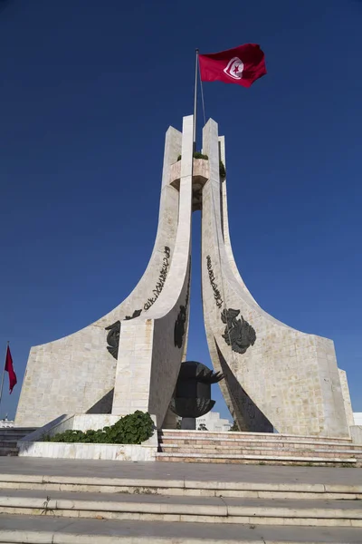 Plaza Pública Túnez Monumento Nacional Ayuntamiento Túnez —  Fotos de Stock