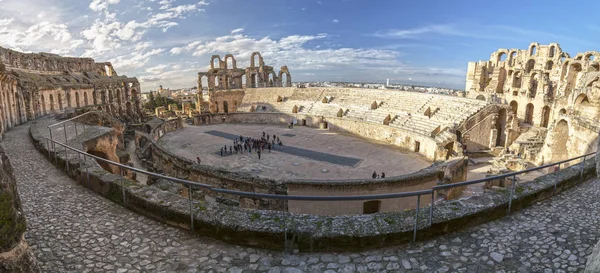 Oude Romeinse amfitheater van El Jem, Tunesië — Stockfoto
