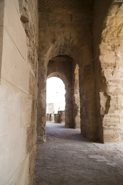 Roman Amphitheater Thysdrus Djem Jem Town Mahdia Governorate Tunisia Ancient — Stock Photo, Image