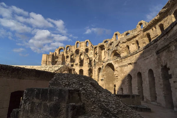 Starověký Amfiteátr El Jem, Tunisko — Stock fotografie