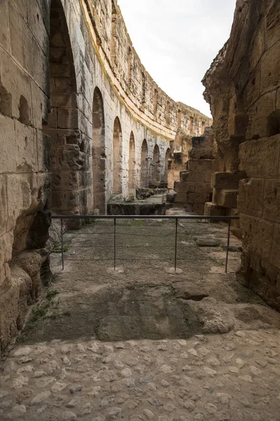 Ρωμαϊκό Αμφιθέατρο Της Thysdrus Στο Djem Jem Μια Πόλη Μαντίγια — Φωτογραφία Αρχείου
